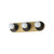 Maxim - 26093BKNAB - Three Light Wall Sconce - Hollywood - Black / Natural Aged Brass