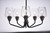 Goblet Five Light Chandelier (26125CLBKSN)