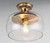 Goblet One Light Semi-Flush Mount (26129CLBZAB)
