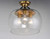 Goblet Three Light Semi-Flush Mount (26130CLBZAB)