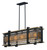 Maxim - 27567BKBWAB - Five Light Linear Pendant - Boundry - Black / Barn Wood / Antique Brass