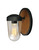 Lido One Light Outdoor Wall Lantern (30011CDAPBK)