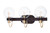 Maxim - 30513CLBZSBR - Three Light Bath Vanity - Bauhaus - Bronze / Satin Brass