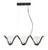 Maxim - 35103CDBKPN - Three Light Pendant - Curlicue - Black / Polished Nickel