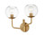 Maxim - 38412CLNAB - Two Light Bath Vanity - Branch - Natural Aged Brass