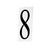 Maxim - 53638WT - House Number 8 - Address - White