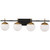 George Kovacs - P1354-618 - Four Light Bath - Alluria - Weathered Black With Autumn Gold