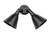 Spots Two Light Outdoor Wall Lantern (92006BK)
