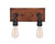 Toltec Lighting - 1132-AT18 - Two Light Bath Bar - Portland - Painted Wood-look Metal & Dark Granite