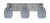 Toltec Lighting - 1163-BN-4022 - Three Light Bath Bar - Edge - Brushed Nickel