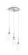 Toltec Lighting - 1173-BN-310 - Three Light Cluster Pendalier - Edge - Brushed Nickel