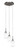 Toltec Lighting - 1173-BN-4061 - Three Light Cluster Pendalier - Edge - Brushed Nickel