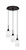 Toltec Lighting - 1173-ES-310 - Three Light Cluster Pendalier - Edge - Espresso