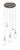 Toltec Lighting - 1175-BN-4061 - Five Light Cluster Pendalier - Edge - Brushed Nickel