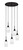 Toltec Lighting - 1175-ES-310 - Five Light Pendalier - Edge - Espresso