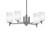 Toltec Lighting - 1204-GP-3001 - Four Light Chandelier - Franklin - Graphite