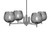 Toltec Lighting - 1204-GP-4602 - Four Light Chandelier - Franklin - Graphite