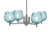 Toltec Lighting - 1204-GP-4605 - Four Light Chandelier - Franklin - Graphite