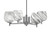 Toltec Lighting - 1204-GP-4819 - Four Light Chandelier - Franklin - Graphite
