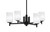 Toltec Lighting - 1204-MB-3001 - Four Light Chandelier - Franklin - Matte Black