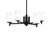 Toltec Lighting - 1204-MB-310 - Four Light Chandelier - Franklin - Matte Black