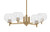 Toltec Lighting - 1204-NAB-202 - Four Light Chandelier - Franklin - New Age Brass