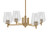Toltec Lighting - 1204-NAB-210 - Four Light Chandelier - Franklin - New Age Brass