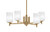 Toltec Lighting - 1204-NAB-3001 - Four Light Chandelier - Franklin - New Age Brass