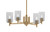 Toltec Lighting - 1204-NAB-3002 - Four Light Chandelier - Franklin - New Age Brass