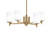 Toltec Lighting - 1204-NAB-310 - Four Light Chandelier - Franklin - New Age Brass