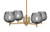 Toltec Lighting - 1204-NAB-4602 - Four Light Chandelier - Franklin - New Age Brass