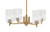 Toltec Lighting - 1204-NAB-530 - Four Light Chandelier - Franklin - New Age Brass