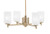 Toltec Lighting - 1204-NAB-541 - Four Light Chandelier - Franklin - New Age Brass