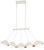 George Kovacs - P1396-044G-L - LED Island Pendant - Five-O - Textured White Exterior with Gold Leaf Interior