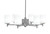 Toltec Lighting - 1206-GP-310 - Six Light Chandelier - Franklin - Graphite