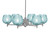 Toltec Lighting - 1206-GP-4605 - Six Light Chandelier - Franklin - Graphite