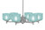 Toltec Lighting - 1206-GP-4615 - Six Light Chandelier - Franklin - Graphite