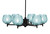 Toltec Lighting - 1206-MB-4605 - Six Light Chandelier - Franklin - Matte Black