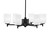Toltec Lighting - 1206-MB-541 - Six Light Chandelier - Franklin - Matte Black