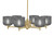 Toltec Lighting - 1206-NAB-4612 - Six Light Chandelier - Franklin - New Age Brass