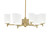 Toltec Lighting - 1206-NAB-531 - Six Light Chandelier - Franklin - New Age Brass