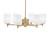 Toltec Lighting - 1206-NAB-541 - Six Light Chandelier - Franklin - New Age Brass