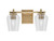 Toltec Lighting - 1212-NAB-210 - Two Light Bath Bar - Franklin - New Age Brass