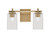 Toltec Lighting - 1212-NAB-530 - Two Light Bath Bar - Franklin - New Age Brass
