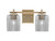 Toltec Lighting - 1212-NAB-542 - Two Light Bath Bar - Franklin - New Age Brass