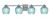 Toltec Lighting - 1214-GP-4605 - Four Light Bath Bar - Franklin - Graphite