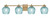 Toltec Lighting - 1214-NAB-4605 - Four Light Bath Bar - Franklin - New Age Brass