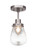 Toltec Lighting - 1237-BN-471 - One Light Semi-Flush Mount - Meridian - Brushed Nickel