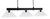 Toltec Lighting - 1253-MB-2162 - Three Light Bar - Wellington - Matte Black