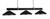 Toltec Lighting - 1253-MBGP-424-MB - Three Light Bar - Wellington - Matte Black & Graphite